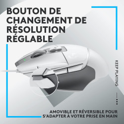 Logitech G502 X Souris Gaming Filaire - LIGHTFORCE boutons primaires hybrides optique-mécanique, capteur gaming HERO 25K, compat