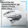 Logitech G502 X Souris Gaming Filaire - LIGHTFORCE boutons primaires hybrides optique-mécanique, capteur gaming HERO 25K, compat