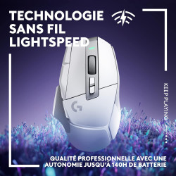 Logitech G502 X LIGHTSPEED Souris Gaming Sans Fil - Souris optique avec boutons optiques-mécaniques hybrides LIGHTFORCE, Capteur