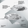 Logitech G502 X LIGHTSPEED Souris Gaming Sans Fil - Souris optique avec boutons optiques-mécaniques hybrides LIGHTFORCE, Capteur