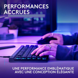Logitech g g515 tkl corded gaming keyboard (french layout) - noir