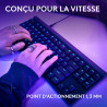 Logitech g g515 tkl corded gaming keyboard (french layout) - noir