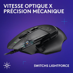 Logitech g g515 tkl corded gaming keyboard (french layout) - noir