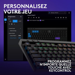 Logitech g g515 tkl corded gaming keyboard (french layout) - noir