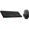 Logitech G G502 X LIGHTSPEED Souris Gaming Sans Fil avec boutons optiques-mécaniques hybrides LIGHTFORCE, Logitech G G515 LIGHTS