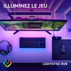Logitech G G502 X LIGHTSPEED Souris Gaming Sans Fil avec boutons optiques-mécaniques hybrides LIGHTFORCE, Logitech G G515 LIGHTS