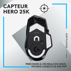Logitech G G502 X LIGHTSPEED Souris Gaming Sans Fil avec boutons optiques-mécaniques hybrides LIGHTFORCE, Logitech G G515 LIGHTS