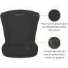 Amazon Basics Tapis de Souris irrégulier avec Repose-Poignet en Gel, 20 x 25 cm, Noir