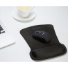 Amazon Basics Tapis de Souris irrégulier avec Repose-Poignet en Gel, 20 x 25 cm, Noir