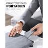 Babacom Support Ordinateur Portable, Support PC Portable à 5 Niveaux Réglables, Refroidisseur en Aluminium Ventilé Compatible av