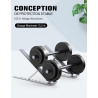 Babacom Support Ordinateur Portable, Support PC Portable à 5 Niveaux Réglables, Refroidisseur en Aluminium Ventilé Compatible av