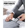 Babacom Support Ordinateur Portable, Support PC Portable à 5 Niveaux Réglables, Refroidisseur en Aluminium Ventilé Compatible av