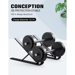 Babacom Support Ordinateur Portable, Support PC Portable à 5 Niveaux Réglables, Refroidisseur en Aluminium Ventilé Compatible av