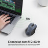 acer Souris sans Fil, Souris Ordinateur Ergonomique 2,4GHz avec Mini Récepteur USB, Wirless Mouse Optique USB,1600 DPI réglable,