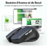 acer Souris sans Fil, Souris Ordinateur Ergonomique 2,4GHz avec Mini Récepteur USB, Wirless Mouse Optique USB,1600 DPI réglable,