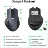 acer Souris sans Fil, Souris Ordinateur Ergonomique 2,4GHz avec Mini Récepteur USB, Wirless Mouse Optique USB,1600 DPI réglable,