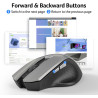acer Souris Ergonomique sans Fil, Souris Ordinateur 2,4GHz avec Mini Récepteur USB, Wirless Mouse Optique USB,1600 DPI réglable,