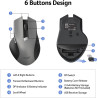 acer Souris Ergonomique sans Fil, Souris Ordinateur 2,4GHz avec Mini Récepteur USB, Wirless Mouse Optique USB,1600 DPI réglable,