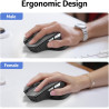 acer Souris Ergonomique sans Fil, Souris Ordinateur 2,4GHz avec Mini Récepteur USB, Wirless Mouse Optique USB,1600 DPI réglable,