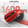 acer Souris Ergonomique sans Fil, Souris Ordinateur 2,4GHz avec Mini Récepteur USB, Wirless Mouse Optique USB,1600 DPI réglable,