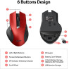 acer Souris Ergonomique sans Fil, Souris Ordinateur 2,4GHz avec Mini Récepteur USB, Wirless Mouse Optique USB,1600 DPI réglable,