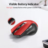 acer Souris Ergonomique sans Fil, Souris Ordinateur 2,4GHz avec Mini Récepteur USB, Wirless Mouse Optique USB,1600 DPI réglable,