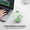 acer Souris Ergonomique sans Fil, Souris Ordinateur 2,4GHz avec Mini Récepteur USB, Wirless Mouse Optique USB,1600 DPI réglable,