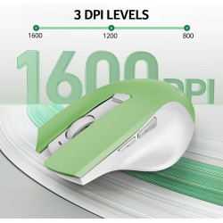 acer Souris Ergonomique sans Fil, Souris Ordinateur 2,4GHz avec Mini Récepteur USB, Wirless Mouse Optique USB,1600 DPI réglable,