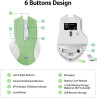 acer Souris Ergonomique sans Fil, Souris Ordinateur 2,4GHz avec Mini Récepteur USB, Wirless Mouse Optique USB,1600 DPI réglable,