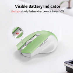 acer Souris Ergonomique sans Fil, Souris Ordinateur 2,4GHz avec Mini Récepteur USB, Wirless Mouse Optique USB,1600 DPI réglable,