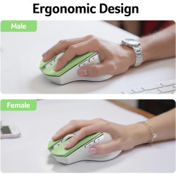 acer Souris Ergonomique sans Fil, Souris Ordinateur 2,4GHz avec Mini Récepteur USB, Wirless Mouse Optique USB,1600 DPI réglable,