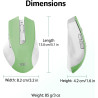 acer Souris Ergonomique sans Fil, Souris Ordinateur 2,4GHz avec Mini Récepteur USB, Wirless Mouse Optique USB,1600 DPI réglable,