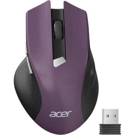 acer Souris Ergonomique sans Fil, Souris Ordinateur 2,4GHz avec Mini Récepteur USB, Wirless Mouse Optique USB,1600 DPI réglable,
