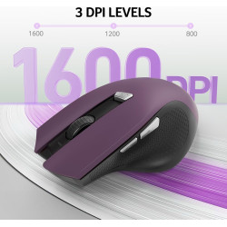 acer Souris Ergonomique sans Fil, Souris Ordinateur 2,4GHz avec Mini Récepteur USB, Wirless Mouse Optique USB,1600 DPI réglable,