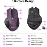 acer Souris Ergonomique sans Fil, Souris Ordinateur 2,4GHz avec Mini Récepteur USB, Wirless Mouse Optique USB,1600 DPI réglable,