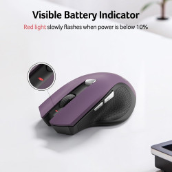 acer Souris Ergonomique sans Fil, Souris Ordinateur 2,4GHz avec Mini Récepteur USB, Wirless Mouse Optique USB,1600 DPI réglable,