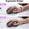 acer Souris Ergonomique sans Fil, Souris Ordinateur 2,4GHz avec Mini Récepteur USB, Wirless Mouse Optique USB,1600 DPI réglable,