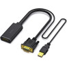 BENFEI Adaptateur VGA vers HDMI, convertisseur 1080p avec Audio de Source VGA d'ordinateur/Ordinateur Portable vers HDMI TV/Moni