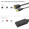 BENFEI Adaptateur VGA vers HDMI, convertisseur 1080p avec Audio de Source VGA d'ordinateur/Ordinateur Portable vers HDMI TV/Moni