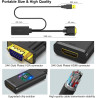 BENFEI Adaptateur VGA vers HDMI, convertisseur 1080p avec Audio de Source VGA d'ordinateur/Ordinateur Portable vers HDMI TV/Moni