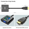 BENFEI Lot de 10 adaptateurs HDMI vers VGA plaqués Or (mâle vers Femelle) pour Ordinateur, PC, Moniteur, projecteur, HDTV, Chrom
