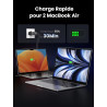 Uvert nexode 100w chargeur usb c rapide 4 ports gan tech prise usb c compatible avec iphone 17 pro max air 16 plus 15 14 13 12 g
