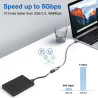 RAVIAD Câble Rallonge USB 2.0 0.5M, Câble Extension USB 2.0 Mâle A vers Femelle A Nylon Tressé Compatible pour Clé USB, Hub USB,