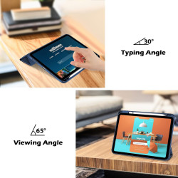 ProCase Coque pour iPad (A16) 11ème Génération 11" 2025 / iPad 10ème Génération 10,9" 2022 - avec Porte-Stylet, Arrière Transluc