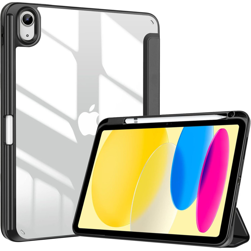 ProCase Coque pour iPad (A16) 11ème Génération 11" 2025 / iPad 10ème Génération 10,9" 2022 - avec Porte-Stylet, Arrière Transluc
