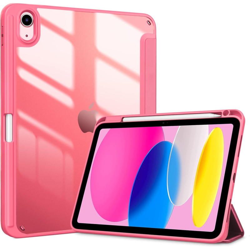 ProCase Coque pour iPad (A16) 11ème Génération 11" 2025 / iPad 10ème Génération 10,9" 2022 - avec Porte-Stylet, Arrière Transluc