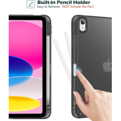 ProCase Coque pour iPad (A16) 11ème Génération 11" 2025 / iPad 10ème Génération 10,9" 2022 - avec Porte-Stylet, Arrière Transluc
