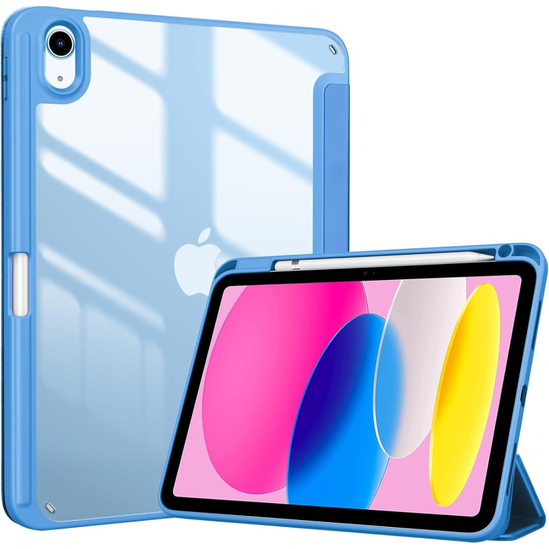 ProCase Coque pour iPad (A16) 11ème Génération 11" 2025 / iPad 10ème Génération 10,9" 2022 - avec Porte-Stylet, Arrière Transluc