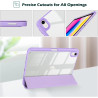 ProCase Coque pour iPad (A16) 11ème Génération 11" 2025 / iPad 10ème Génération 10,9" 2022 - avec Porte-Stylet, Arrière Transluc
