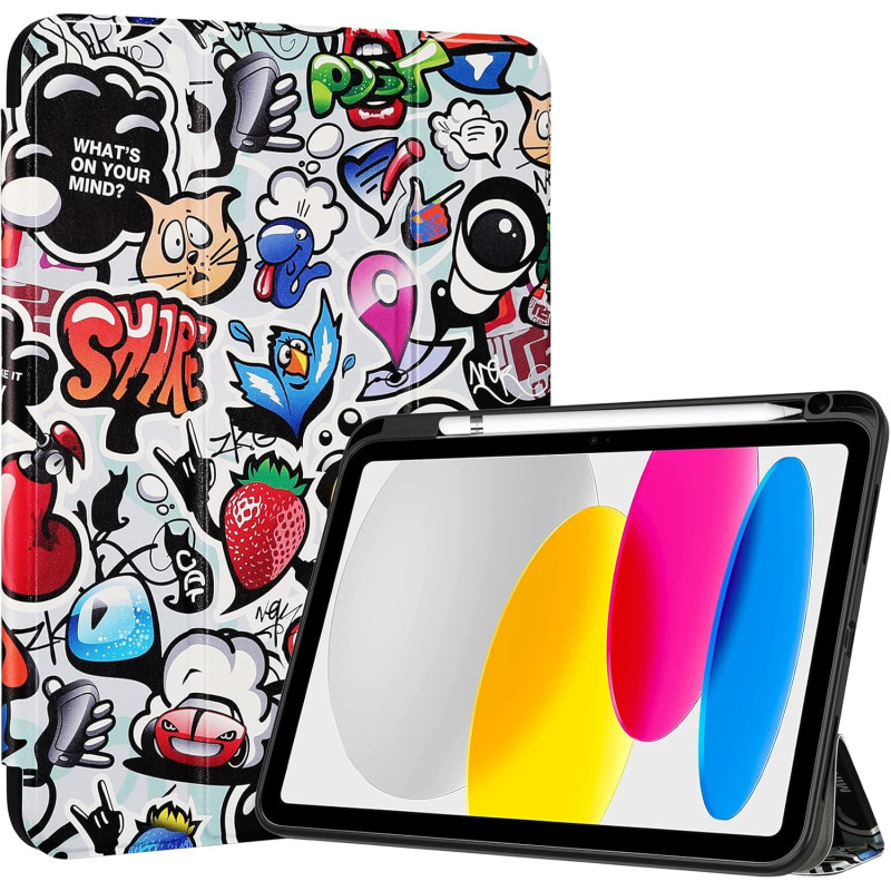 ProCase Coque pour iPad (A16) 11ème Génération 11" 2025 / iPad 10ème Génération 10,9" 2022 - avec Porte-Stylet, Arrière Transluc